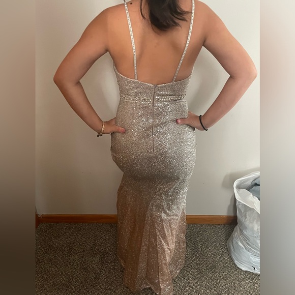 Silver Ombre sparkly Dress for prom, wedding.. etc.. small - Picture 2 of 2